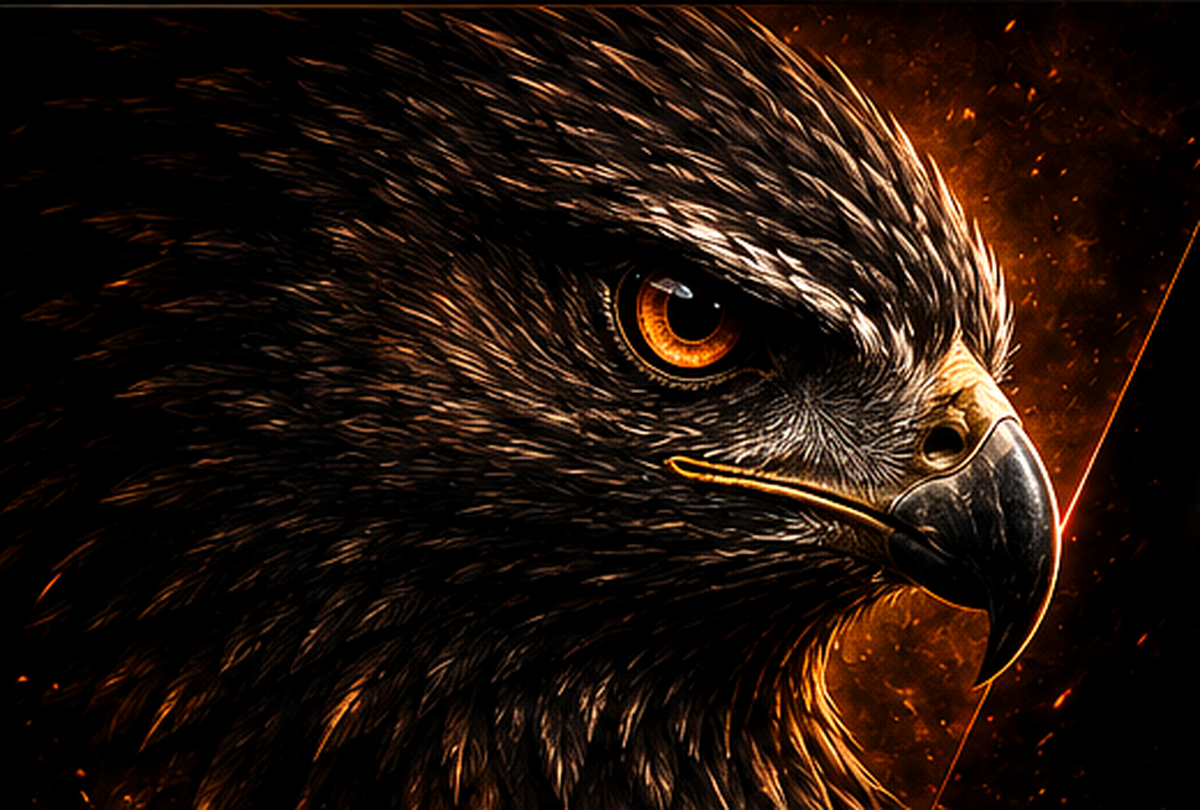 Realistic hawk representing The Hawk Nest